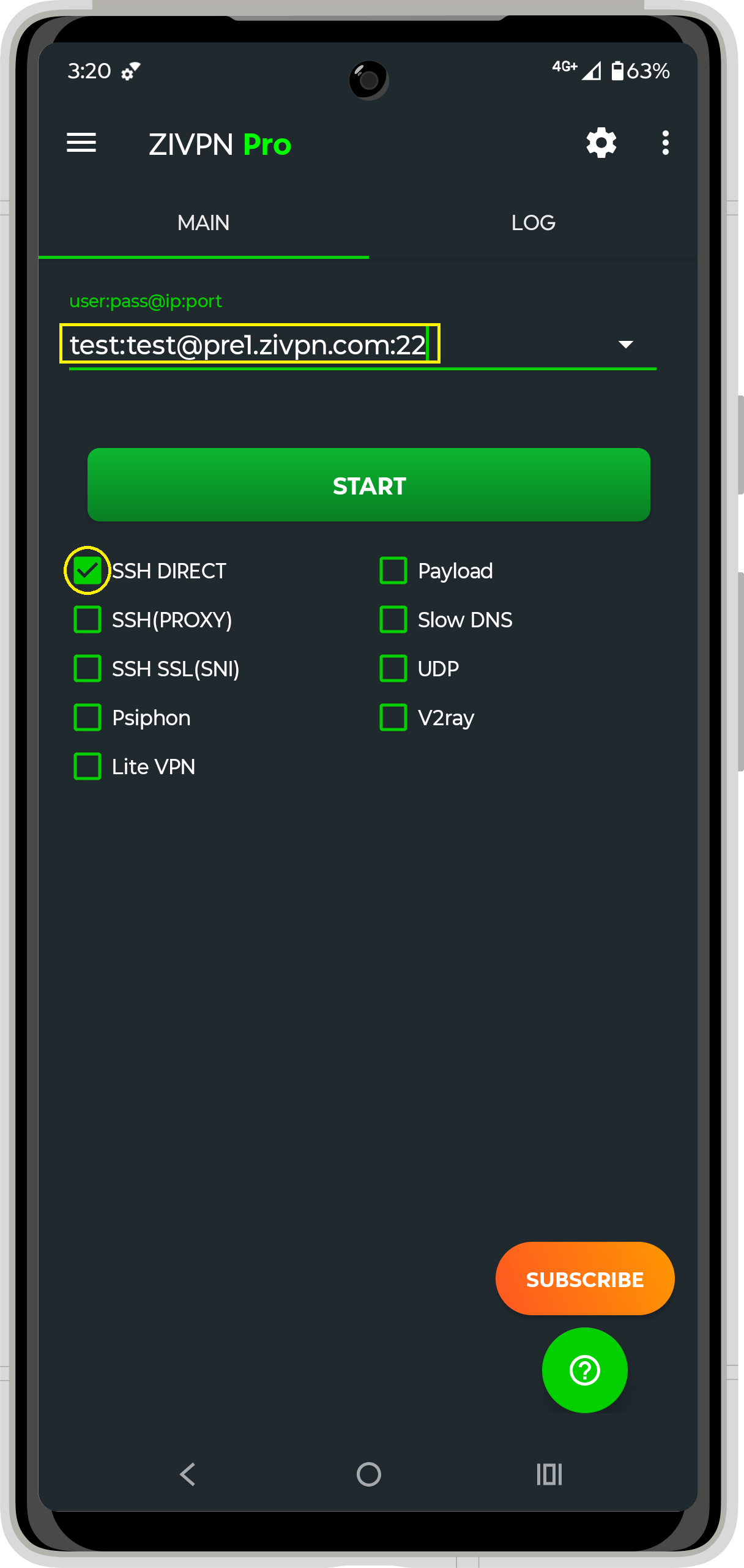SSH Direct Setup Step 1